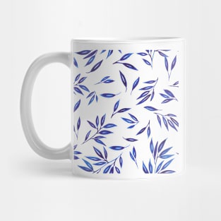 Blue Leave Abstract pattern Mug